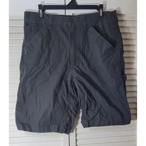 Faded Glory Black Teenage Unisex Pants Cotton Shorts With Belt Loops & Pockets